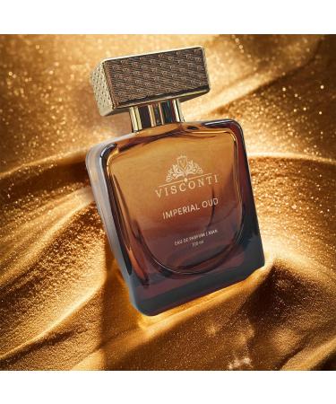 Vi.sconti Im.perial OUD Perfume For Men Eau De Parfum Long Lasting Fragrance With Agarwood Oud Patchouli & Saffron Oriental Scent and Anti-Stain Premium Luxury Perfume 100 ml - Buy Online on GoSupps.com