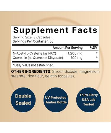 Double Strength NAC 1200mg - 200 Capsules - Liver & Lung Support - Non-GMO & Gluten Free - Buy Online on GoSupps.com