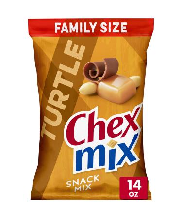 Chex Mix Snack Mix, Turtle, Indulgent Snack Bag, 14 oz Turtle 14 Ounce (Pack of 1)