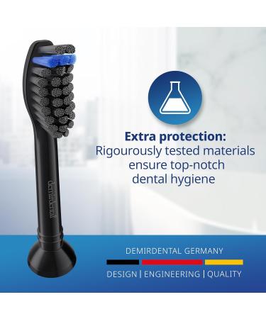 Active Charcoal Medium Toothbrush Heads for Philips Sonicare - HX9058mb Replacement - 8 Pack for Natural Cleaning - Buy Online on GoSupps.com