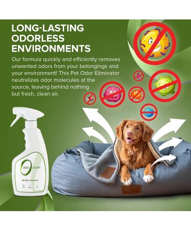 Zero Odor Pet Odor Eliminator - Permanently Removes Air & Surface Odors - Patented Molecular Technology for Carpets, Furniture, and Pet Beds - Long-lasting with Over 400 Sprays - Buy Online on GoSupps.com