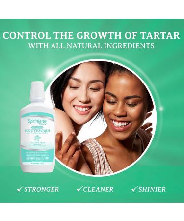 Sprinjene Fluoride Free Mouthwash with Black Seed Oil & Zinc - Alcohol Free, SLS Free, Vegan & Halal (Natural) - Buy Online on GoSupps.com