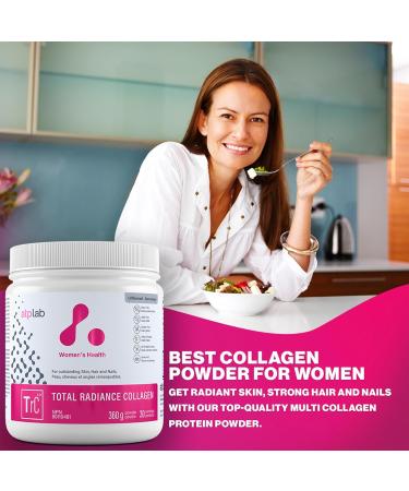 ATP LAB Total Radiance Collagen Powder - Unflavoured 360g | Premium Vegan Hydrolyzed Collagen for Skin Hair & Nails - International Shipping - Buy Online on GoSupps.com