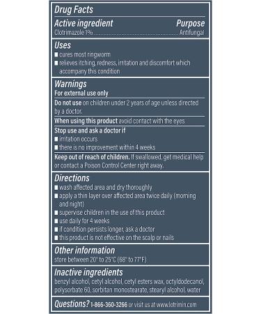 Lotrimin AF Ringworm Cream 1% Clotrimazole - Effective Antifungal Treatment for Adults and Kids - .42 Ounce (12g) - Buy Online on GoSupps.com