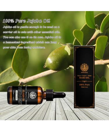 100% Pure Jojoba Oil for Massage & Skincare - 30ml Carrier Oil | Nourish Hair & Skin | Best Base Oil 1oz - Buy Online on GoSupps.com