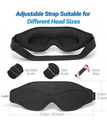 3D Sleep Mask Palifel | Contoured Cup Sleeping Mask for Men & Women | 100% Lightblocking Night Mask | Adjustable Strap | Breathable Eye Cover - Buy Online on GoSupps.com