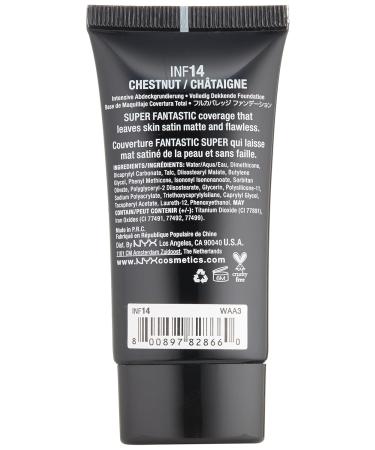 NYX Professional Makeup Invincible Fullest Coverage Foundation - Chestnut 0.85 oz | Shop Internationally - Buy Online on GoSupps.com