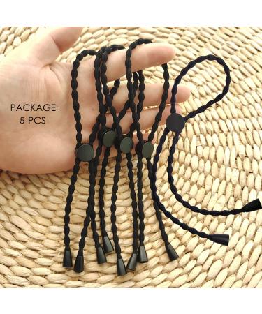 AICILY 5PCS Natural Hair Ties Afro Puff Ponytail | Adjustable Length Hairband for Thick Braided Natural Hair | No-Slip Design - Buy Online on GoSupps.com