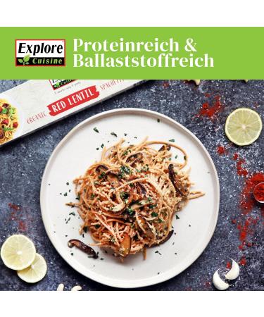 EXPLORE CUISINE Explore Cuisine - Red lentil spaghetti organic vegan gluten free 250g - Buy Online on GoSupps.com