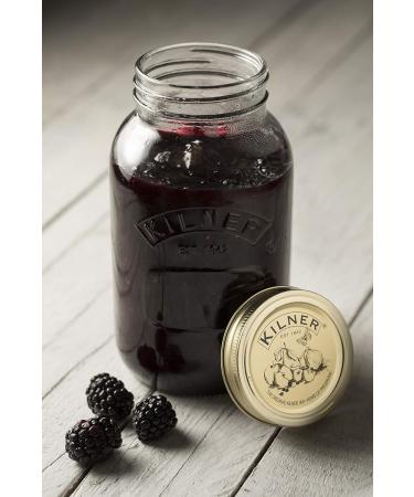 Kilner 1 Litre Round Glass Storage Jar with Screw Top Lid - Perfect for Preservation - Buy Online on GoSupps.com