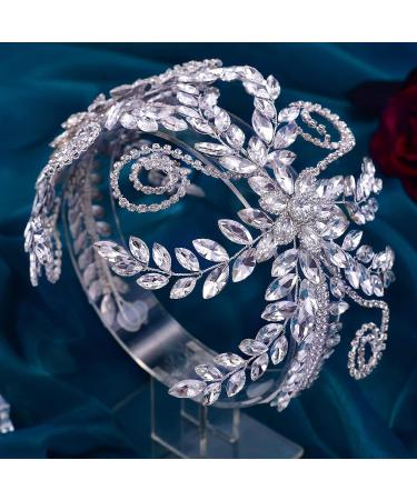 MOPMAP Bridal Rhinestone Headpiece - Silver Wedding Hair Accessories for Brides - Buy Online on GoSupps.com