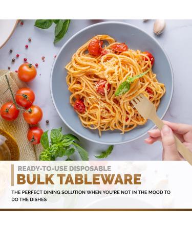 Compostable Birch wood cutlery 500 pack of Biodegradable Disposable wooden Knives - 100% Home Compostable Forks Spoons and Knives made from Eco friendly Birchwood - Biodegradable party supplies - Buy Online on GoSupps.com