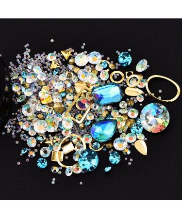 CHSEEO 12 Boxes Nail Art Rhinestones Set Nail Tips Studs Stones Diamonds Beads Glitter Rhinestones Slice Crystals Gems for DIY Nails Makeup Clothes Shoes Bags Decoration #13 - Buy Online on GoSupps.com