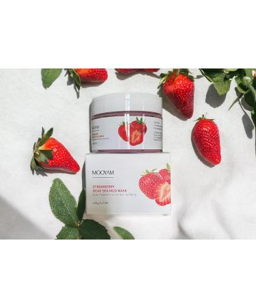 Superfood skincare dead sea mud clay mask detox anti-ageing oil control and moisturising. 120ml (Strawberry) - Buy Online on GoSupps.com