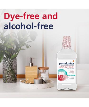 Parodontax Active Gum Health Mouthwash, Antiplaque and Antigingivitis Gum Mouthwash, Clear Mint, 16.9 Fl Oz x 3 - Buy Online on GoSupps.com