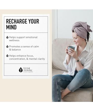 Living Alchemy Ashwagandha Supplement - Fermented Ashwagandha with Bacopa & Turmeric Curcumin Supplement - Sleep Quality Cognitive Mood Support Supplement for Men & Women - Vegan Non-GMO 60 Pcs - Buy Online on GoSupps.com