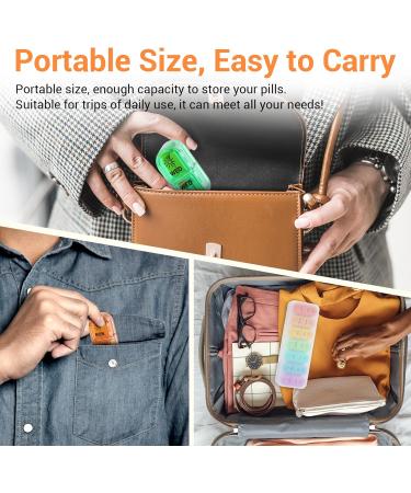 7 Days AM PM Pill Organizer - BPA-Free 2 Times a Day Large Weekly Pills Case for Vitamins and Medicine - Buy Online on GoSupps.com