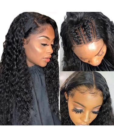 32 Inch Glueless Deep Wave Lace Front Wig - 150% Density Brazilian Human Hair - HD Transparent - Pre Plucked - For Black Women - Buy Online on GoSupps.com