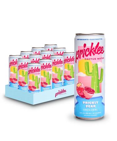 Pricklee Cactus Water Made From Prickly Pear - Jam Packed With Natural Antioxidants & Electrolytes For Hydration, Immunity, & Recovery - Non-Bubbly, Low-Sugar, No Caffeine & 35 Cals