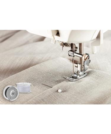 SINGER 30027 Class 66 Transparent Bobbins - 12 Black & White Threaded Bobbins - Buy Online on GoSupps.com