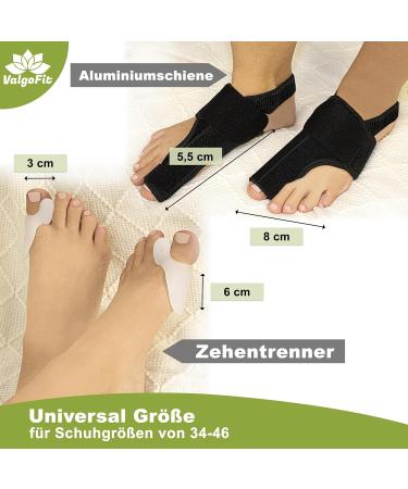 Valgofit Hallux Valgus Correction Rail with Silicone Toe Spreaders - Universal Size BPA Free Night Splint for Men & Women - Day & Night Use - Buy Online on GoSupps.com