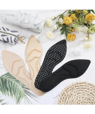 4 Pairs High Heel Insoles - Breathable Shoe Pads for Women - Foot Cushion Inserts for Foot Pain, Arch Pain, Heel Sore - Comfort Sponge Inserts for Loose Shoes - 4 Tip Designs - 10.03 Inch Boot Inserts - Buy Online on GoSupps.com