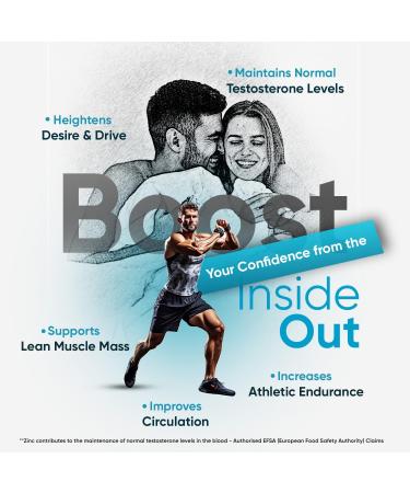 Testosterone Supplements for Men - 180 Vegan Tablets - 3 Months Supply - Energy, Performance & Muscle Growth - With Maca, Fenugreek, Zinc, Magnesium, Vitamin D & D-Aspartic - Buy Online on GoSupps.com