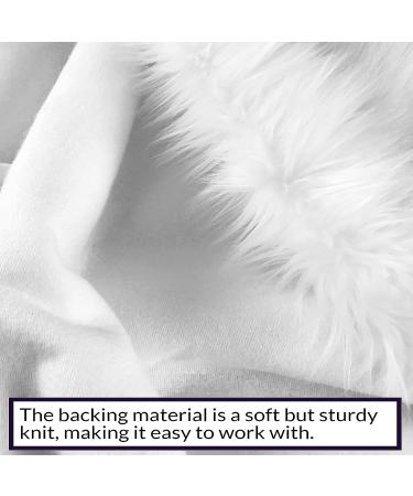 Bianna Creations Faux Fur Fabric - Ultra Soft Deluxe Plush Shaggy Squares for Crafting, Sewing, Props, Costumes, and Decoration - White 8x8 inches - Buy Online on GoSupps.com