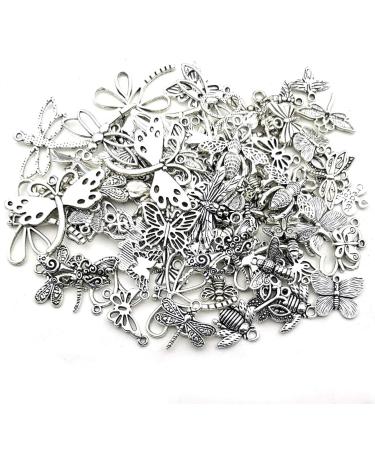 WOCRAFT 100g Mixed Butterfly Dragonfly Bee Insect Charms for Jewelry Making - DIY Necklace Bracelet Crafting Findings (M295) - Buy Online on GoSupps.com