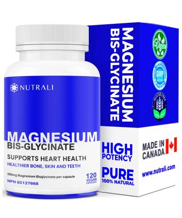 New MAXIMUM ABSORPTION Magnesium Bisglycinate Chelated Supplement 200mg Improved Sleep Promotes Calm Healthy Teeth and Bones Electrolyte Levels Heart Health. Vegan Gluten Free. 120 Gentle Capsules 120 count (Pack of 1)