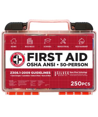 Be Smart Get Prepared OSHA ANSI First Aid Kit, 250 Piece