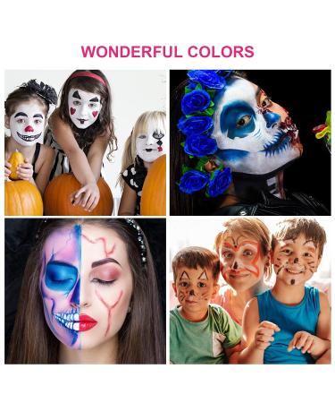 Professional Mardi Gras Makeup Set - Water Current 30g x 2 Colors for Halloween & Carnival Parties - White & Black - Buy Online on GoSupps.com