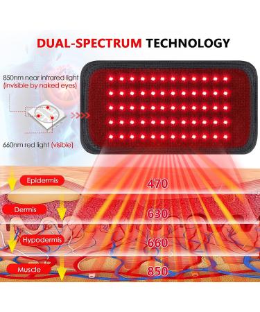 Red & Infrared Light Therapy Device Belt for Muscle & Pain Relief - 660nm Red & 850nm Near Infrared LEDs - Buy Online on GoSupps.com