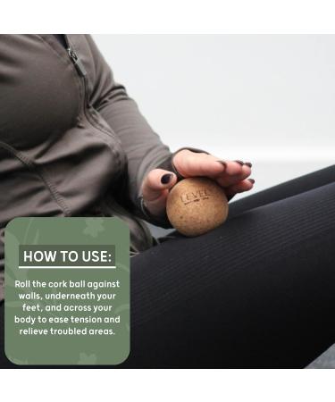 Level Body Mind Soul Cork Massage Ball - 6.2 cm Deep Tissue & Fascia Relief Tool for Muscle Tension - Perfect Yoga & Therapy Ball - Buy Online on GoSupps.com