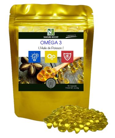 NAKURU | Omega 3 | 90 Capsules of 705mg | Boost Range | Made in France | Fish Oil!