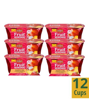 Del Monte Fruit & Chia Cup Snacks - Peaches in Strawberry Dragon Fruit - 12 Pack (7 oz) - Buy Online on GoSupps.com