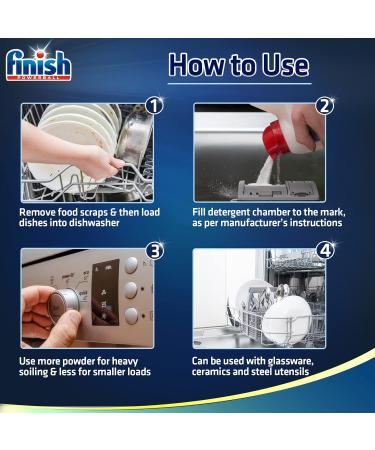 Finish Classic Dishwasher Detergent Powder 2.5Kg | Pre-Soaking Action | Superior Cleaning Power - Buy Online on GoSupps.com