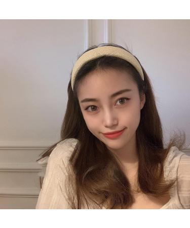 Shop Wide Braided Straw Headband for Women | Coarse Rattan Woven Hair Bands | Non-Slip Thick Hair Accessories | Bohemian Style - Buy Online on GoSupps.com