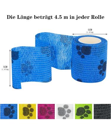 AKlamater 8 Rolls Pet Vet Wrap Cohesive Bandages - Self Adhesive Non-woven Elastic Bandages for Wrist, Ankle Sprains & Swelling - Buy Online on GoSupps.com