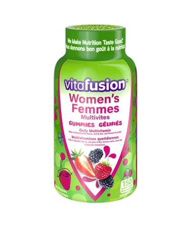 Vitafusion Women's Multivitamin Gummies Daily Multivitamin Healthy Metabolism Immune Support Hair Skin & Nails Osteoporosis 150 Count 2.5 Month Supply Packaging May Vary