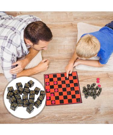 Ipetboom Kids Toys 24Pcs Dice Counters Token Dice D6 Cube Loyalty Black Dice Set - Buy Online on GoSupps.com