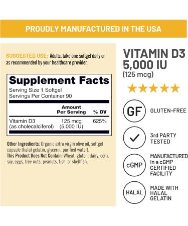 NatureWise 1 Flaxseed Oil 1200mg - Organic Cold Pressed - 240 Softgels 240-Day Supply + (Pack of 3) Vitamin D3 5000iu + Organic Olive Oil - 90 Mini Softgels 90-Day Supply  - Buy Online on GoSupps.com