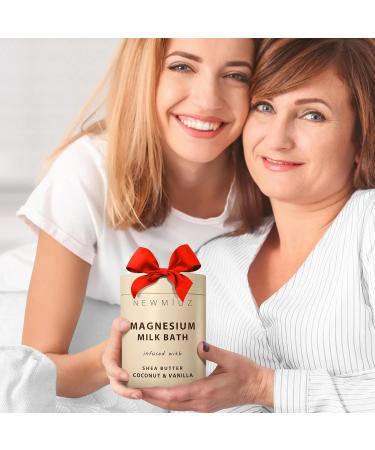 Luxury Creamy Magnesium Milk Bath Soak Powder - Moisturizing Coconut Vanilla & Shea Butter Spa Gift for Mother's Birthday & Christmas - Perfect Relaxation Stocking Stuffer for Women - Buy Online on GoSupps.com