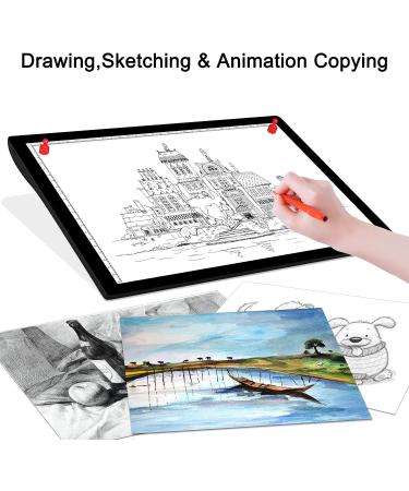 Light Tracing Box Rechargeable  Winshine Portable LED Light Board  Light Board for Diamond Art Painting  5 Levels Stepless Dimming Drawing Tracking Light Pad  Artistic Design Sketching Black - Buy Online on GoSupps.com