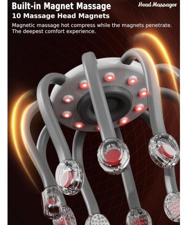 Top-Rated Electric Scalp Massager - 5 Modes Red LED Vibration Automatic | Perfect for Home & Travel - Buy Online on GoSupps.com