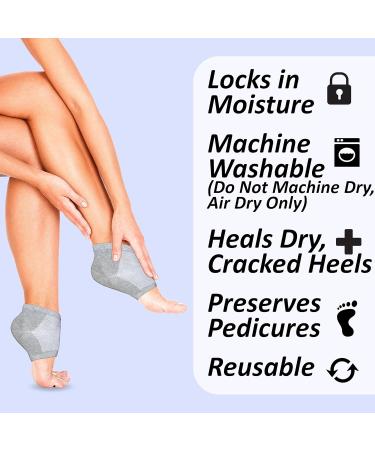 Moisturizing Socks for Cracked Heels - Spa Gel Silicone Toeless Socks for Dry Feet Repair | 1 Piece Set for Women - Buy Online on GoSupps.com