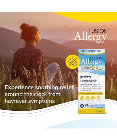 Fusion Allergy Day & Night Eye Gel | Drug-Free Allergy Relief for Dry, Irritated Eyes | Natural Ectoin Formula | 10ml - 220-250 doses - Buy Online on GoSupps.com