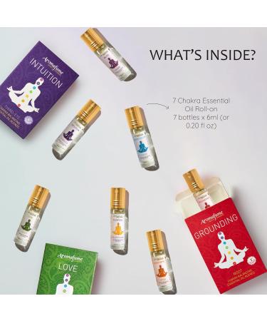 7 Chakra Essential Oil Roll-On Gift Set | Aromafume | Aromatherapy for Meditation Yoga & Reiki | 7x 6ml | Chakra Balance & Wellness - Buy Online on GoSupps.com