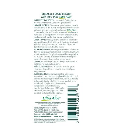 Miracle of Aloe 3-Pack Assortment - Foot & Hand Repair & All Over Aloe Cream - International Shipping - Buy Online on GoSupps.com