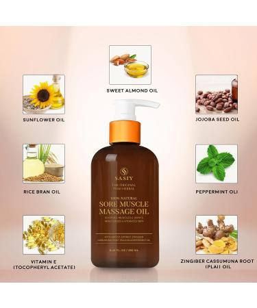 Original Thai Herbal Massage Oil - 100% Natural Sore Muscle Relief - Soothing & Refreshing Blend with Plai & Peppermint - 8.45 fl oz - International Shipping Available - Buy Online on GoSupps.com